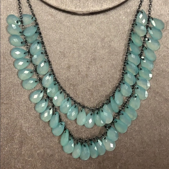 2-strand necklace with plastic beads - Picture 2 of 5